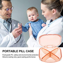 HEALLILY - Contenitore per pillole da viaggio, per pillole, 4 griglie, per pillole, settimanali, a prova di perdite, medicina, vitamina