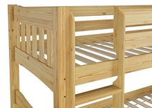 Erst-Holz Letto a Castello 90x200 in Pino divisibile con doghe rigide e nicchia 70cm 60.15-09Ni70