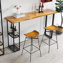 QiHaoHeji Tavoli da Bar Altezza Ferro Industriale Design Lounge Cucina Colazione Cafe Bar (Color : Natural, Size : 120X45X105CM)