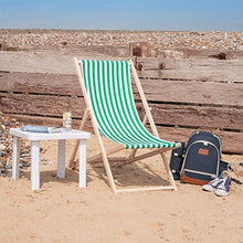 Harbour Housewares Sedia a Sdraio Pieghevole Tradizionale - Regolabile - Verde/Bianco a Strisce - 4 Pezzi