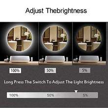 GETZ Rotondo Specchio da Bagno a LED con Interruttore Touch Control, 3 Colori di Luci e Dimmerabile, Specchio Retroilluminato a Parete, Impermeabile IP65