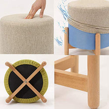 DXAQC Moda Legno Supporto poggiapiedi Ottomani sfoderabile Copridivano in Cotone Sgabello Adatto per Soggiorno camere da Letto (D)