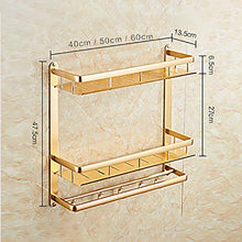 LFK Mensole Bagno Moderno Doppio + monoblocchi Arrotondato Alluminio Tondo Uncunched Installazione Bagno Bagno Home Hotel Rack/Scaffale