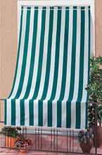 Tenda da Sole con Anelli per Esterno Caraibi - Dimensioni Varie AA149 (Riga Verde, 140 x 300 cm)