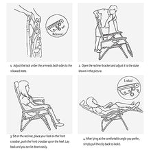 LIYANJJ Sedia reclinabile Zero Gravity Sedia da Giardino Regolabile con Cuscino per la Testa e Supporto per portabicchieri 150 kg (Blu Scuro)