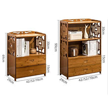 KSW_KKW Cassetti Solido, Multi-Funzione Tea Rack Office Restaurant Piano di tè Tea Set Bagagli mensola Laterale (Size : 3 Layers 42cm)
