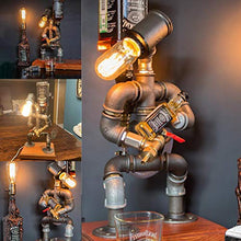 Sansund Steampunk - Lampada industriale da tavolo, stile vintage, per la casa