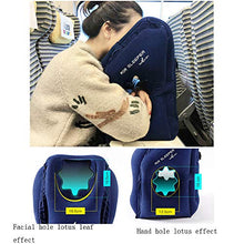 Mhwlai Multi-Funzione Cuscino da Viaggio Gonfiabile, Collo E Testa Cuscino Supporto per Auto Cuscino Ufficio Aereo Treno (Blu),Grigio