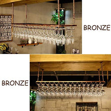 MFLASMF Wine Rack Ceiling Wine Racks | Hanging Wine Glass Holder | Vintage Wine Bottle Holder | Rustic Wall Mounted Wine Holder | Stemware Holder| Adjustable Height,Black,90X35CM