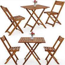 Deuba Set da balcone in acacia 3 pz tavolo e sedie da giardino esterno terrazza bar bistro salotto