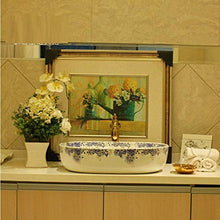 Lavabo da palco lavabo Ovale in Ceramica Viola Jingdezhen