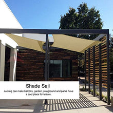 Qinlorgon Tenda a Vela in Tessuto Oxford con Rivestimento in Argento 210D, Tenda da Sole Portatile, Balcone per Parco Giochi da Giardino(M 3.6 * 3.6m)