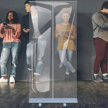 WAWB Schermo per Il Distanziamento Sociale, Banner A Rullo Pull-Up da Pavimento, Schermo Igienico Portatile, Schermo Divisorio, per Palestra, Salone, Barbiere, Pub, Ristorante 800X2000mm