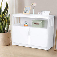 Armadietto da Bagno, Armadietto a Pavimento Armadio di Stoccaggio Credenza Moderna con Doppie Porte, 98 x 44 x 80 cm, Bianca