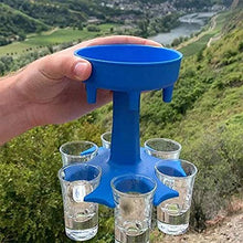 Yannn 6 Dispenser per Bicchierini e Supporto/Contenitore per contenitori Dispenser per liquori Regali di Natale per Bar, (Blu)