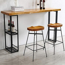 QiHaoHeji Tavoli da Bar Altezza Ferro Industriale Design Lounge Cucina Colazione Cafe Bar (Color : Natural, Size : 120X45X105CM)