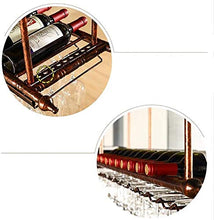 DJSMjbj, portabicchieri da vino americano in stile rosso, da appendere al vento industriale, porta bicchiere da vino rosso, telaio a testa in giù, facile da installare (dimensioni: 80 cm)