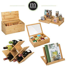 mDesign Scaffale per Bottiglie di Vino e Birra – Pratico portabottiglie in Legno – Organizer in Legno per 8 Bottiglie – Color Naturale