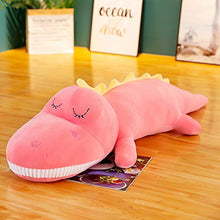 Dinosauro peluche cuscino lungo dinosauro cuscino regalo di compleanno 150 cm (2,4 kg)/rosa