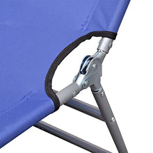 vidaXL Lettino Prendisole Spiaggia Mare Pieghevole con Schienale Regolabile Blu