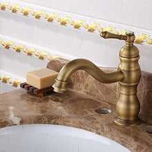 HYY-YY - Rubinetto per lavabo in rame anticato, colore: Nero antico spazzolato