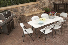 Redwood Leisure Tavolo pieghevole resistente, 1,80 m, Bianco