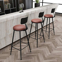Wzqwzj Sgabelli Altezza Ferro Arte, Alta sgabelli, seggiolone, per la Cucina contatore Bar Restaurant Cafe Tempo Libero,Rosso,45cm