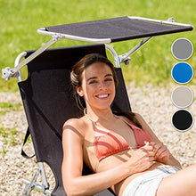 TecTake Set 2X Lettino a Sdraio per Prendere Il Sole con L'ombrello Parasole 190cm Arredamento da Giardino Grigio
