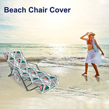 Royoo Telo di copertura per sedia da spiaggia, telo da spiaggia, telo per chaisel con tasche laterali