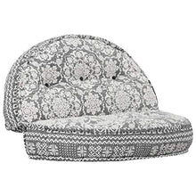 Tidyard Pouf Divano in Tessuto Grigio Chiaro/Indaco 100x20 cm,Divano Cameretta,Divano Camera da Letto,Chiase Longhe Tessuto,Divanetto Camera da Letto Tessuto 100x20 cm
