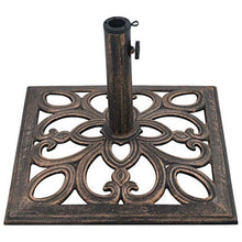 Festnight Base Ombrellone Ghisa, Base per Ombrellone da Giardino Bronzo 12 kg 49 cm