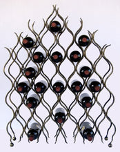 DanDiBo Scaffale-Vini “Grand Feu” Metallo Ferro-battuto per 40 Bottiglie Porta Bottiglie 95cm