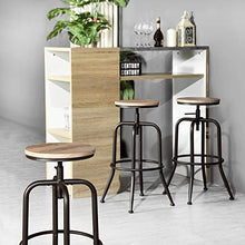 MEUBLE COSY tabouret de bar sgabello metallo rovere 39x39x69-77 cm