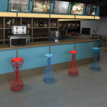 Bdb - Set di 2 sgabelli da bar con design a doppio diamante, per cucina, per la casa, colore: rosso