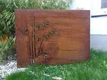 Zen Man - Parete di protezione per la privacy, antiruggine, accessorio da giardino, lunghezza 100 x altezza 75 cm, realizzato a mano, 1 mm