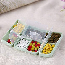 zhuolong Organizer portapillole Magnetico Portatile Pieghevole con Custodia per medicinali con 7 Scomparti(Verde)