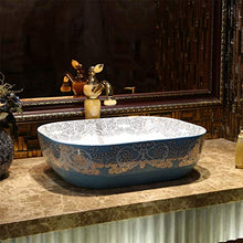 Lavabo Ovale da Bagno Retro Creative Jingdezhen Ceramic Hotel Lavabo antispruzzo Lavandini Bagno