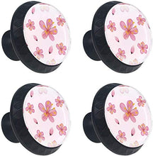 Cherry Blossom Flowers Pattern Pomelli per Porta Set di 4 Pomelli per Mobili Manopole per Cassetti Cucina Armadio Vetro