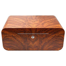 TYUIOO Desktop Cigar Humidor, Cedar & Leather Cigar Box di stoccaggio Bene Seal Design con Vassoio e divisore Regolabile, Vetro igrometro e umidificatore Rettangolo, Tiene 80-100 Sigari