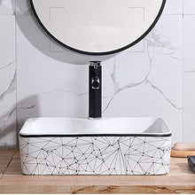 NgMik Risciacquare Il Piano di Lavoro Resistente E Facile da Pulire Bagno Vessel Sink Artistico Rettangolo sopra Il Contro Dispersore Art Bacino for Lavabo Vanity Cabinet Lavello