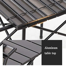 FOMT Tavolo Pieghevole con 6 Sedie Tavolo da Campeggio Regolabile in Altezza E Altezza Tavolo da Picnic Portatile da Interno E da Esterno per Barbecue,Blu