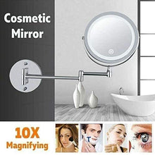 Specchio Home LED 10x Bagno d'Ingrandimento Bagno da Parete Mount Vanity Barba 360 ° Girevole