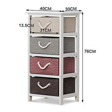 Comodino Legno Comodino con 2 cassetti Moderna Armadio di immagazzinaggio Paglia Comodino for la casa da Letto Accessori Multi-Color per mobili Camera da Letto