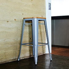 RED DECO Gaston Sgabello, Acciaio Legato, Grigio, 43 x 76 cm