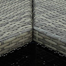 FAMIROSA Tavolo da Bar ad Angolo Grigio 100x50x105 cm in Polyrattan