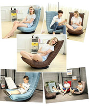 Divano pigro Poltrona Girevole Lazy Couch Camera da Letto con Balcone Camera da Letto per Il Tempo Libero (Colore : Lake Blue)