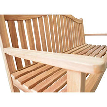 Panca da Giardino Catania, Resistente alle intemperie, in Legno di Teak Massiccio, Cuscino e Colore Non Inclusi, Larghezza 150 cm