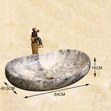 Lavabo Ovale da Bagno Retro Creative Jingdezhen Ceramic Hotel Lavabo antispruzzo Lavandini Bagno