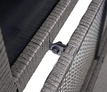 Mendler Baule Contenitore da Esterno HWC-D88 polyrattan ~ Basic 950l Grigio