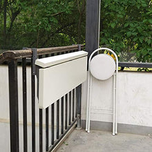 LWZ Tavolo Galleggiante da Parete salvaspazio da Balcone per Studio, Tavolo da Bar Pieghevole per Esterni, Nero/Bianco